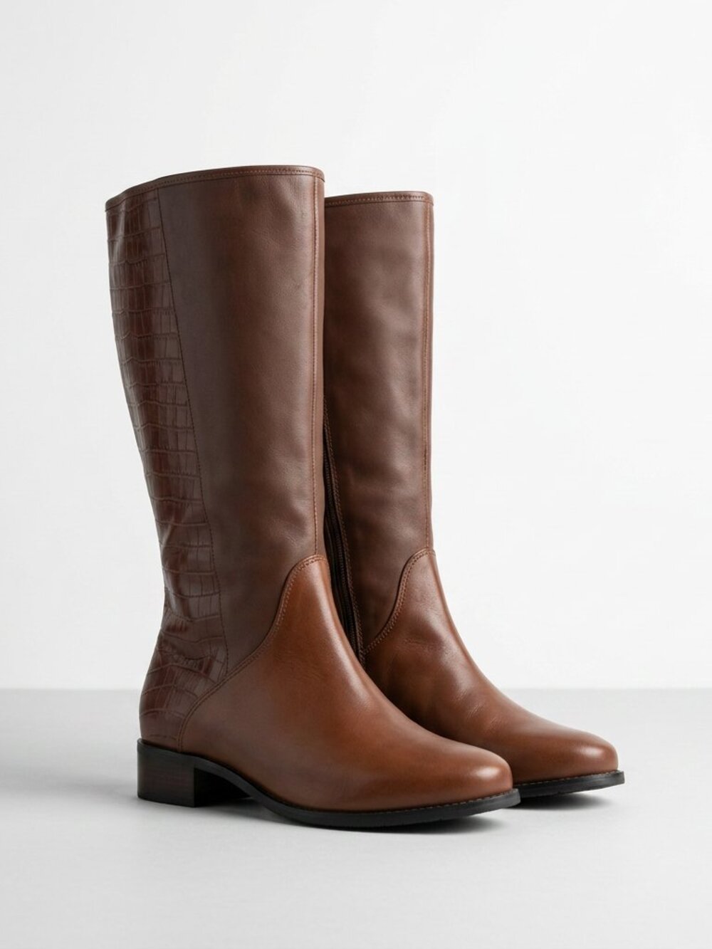 Stain & Waterproof Leather Full Zip Tall riding boot BRAND NEW Size 13W Hard2fin